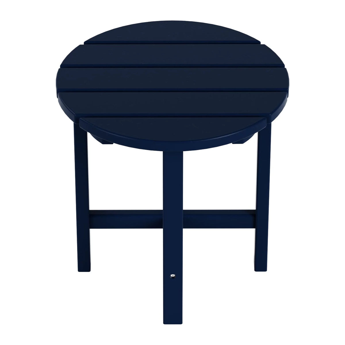 Navy Blue 3-Piece Plastic Outdoor Chaise Lounges with Side Table Y495159