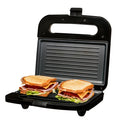 Black Electric Panini Press Grill with Nonstick Plates I951757