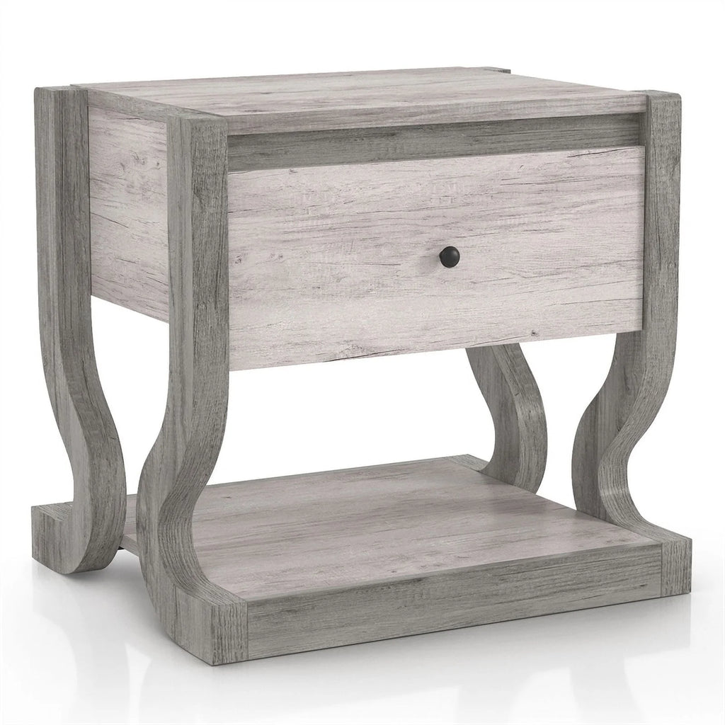 Wood 2-Piece Coffee Table Set in Coastal White F686