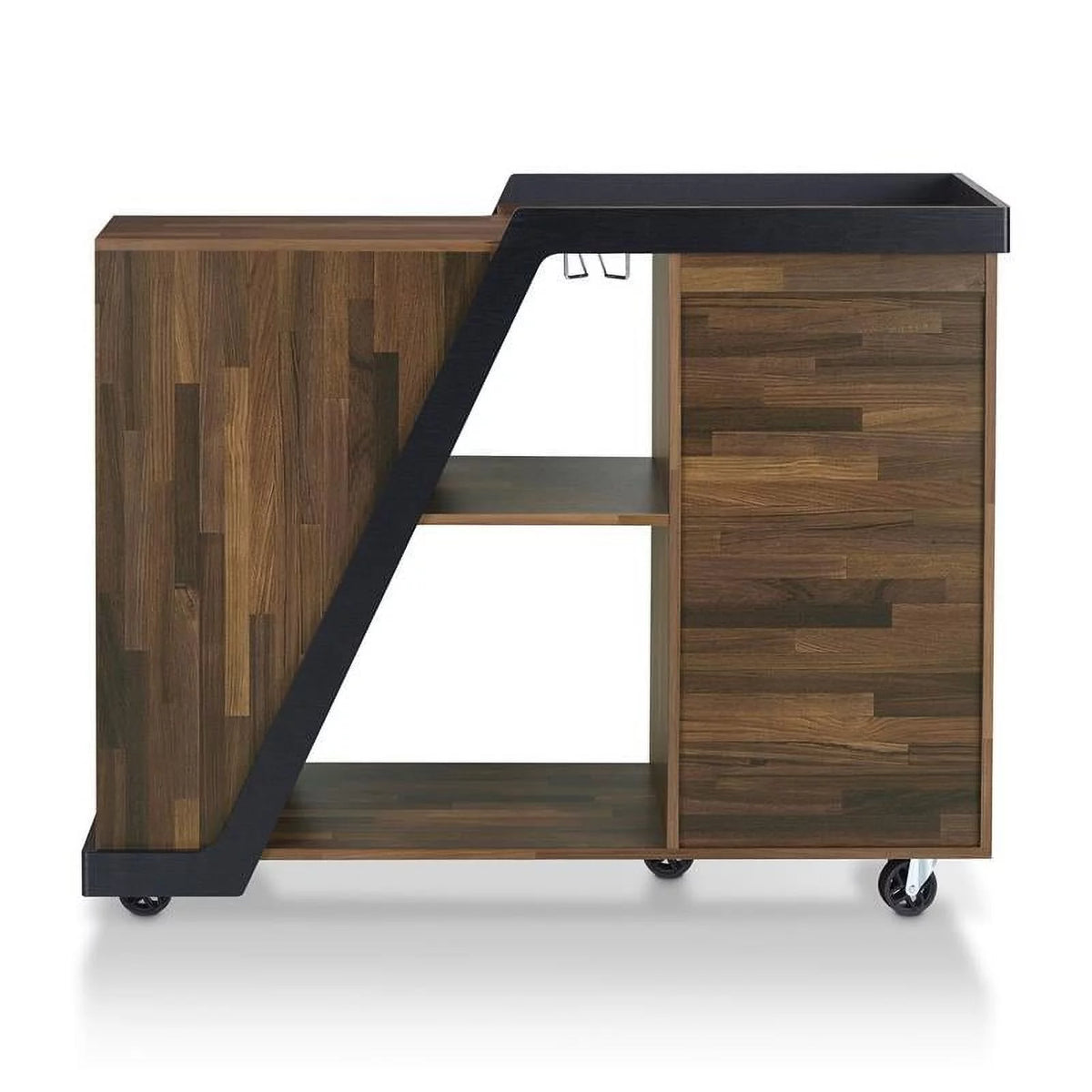 Light Hickory Brown Wood Buffet with Casters Q7235