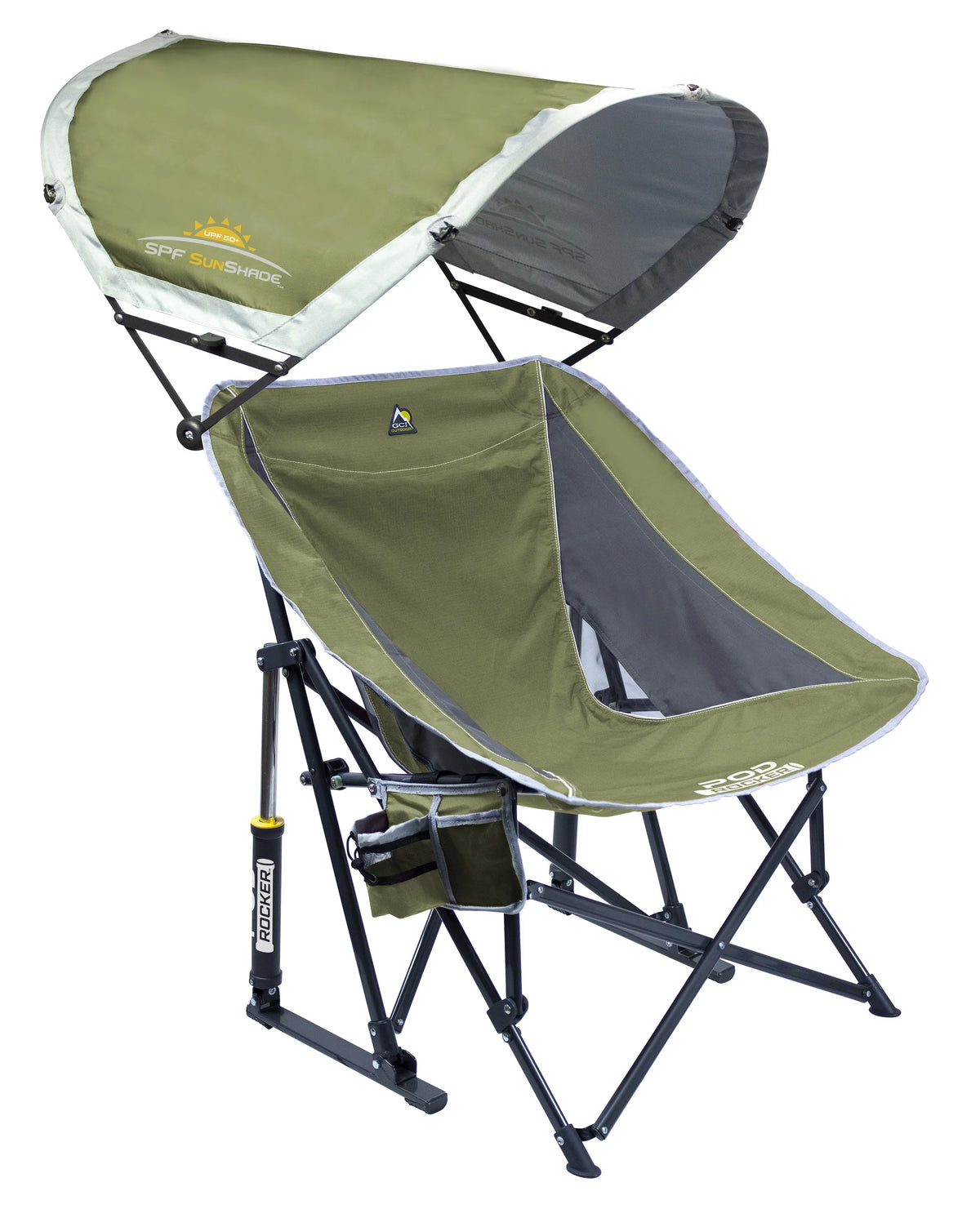 Loden Green Outdoor Rocker with SunShade F683