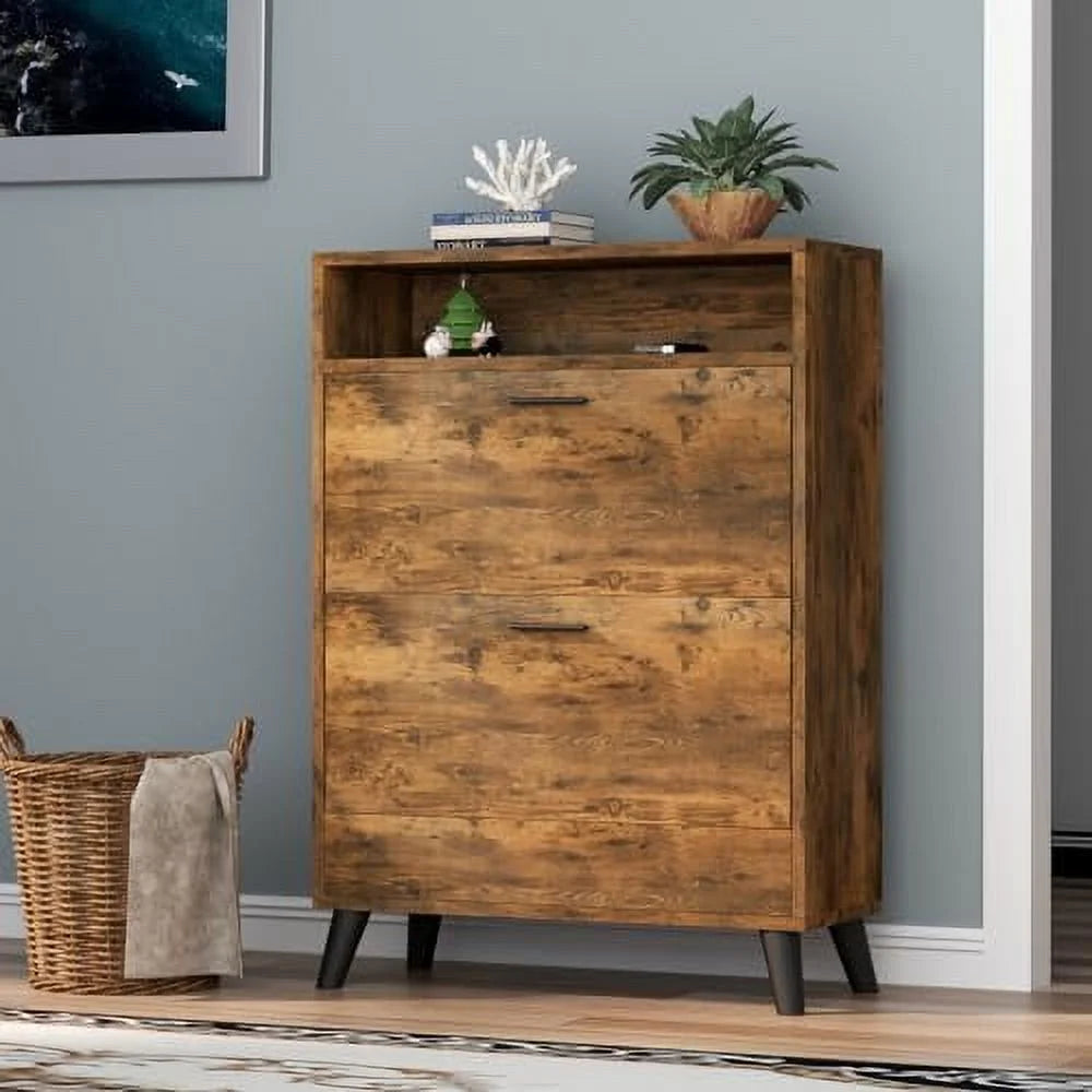 Free Standing Shoe Rack Cabinet with 3 Flip Drawers R56112
