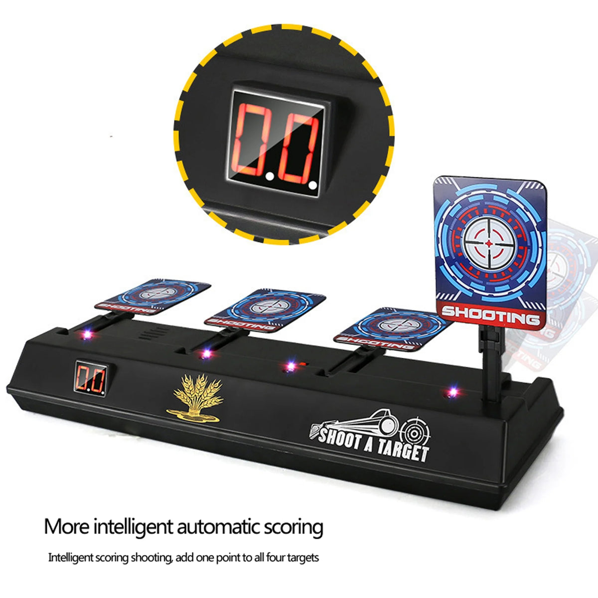 4 Targets LED Light Electronic Scoring Shooting Targets H73657