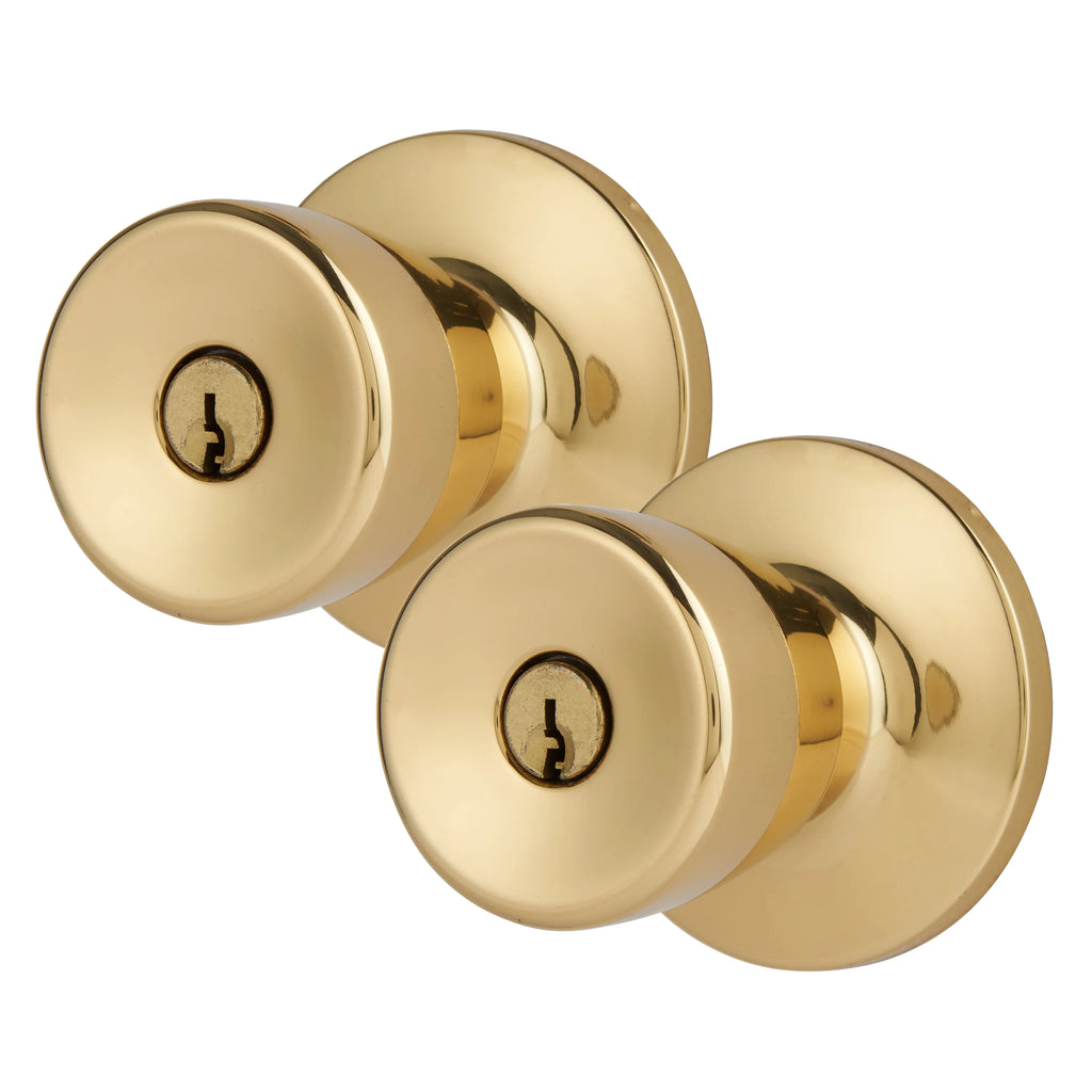 Keyed Entry Stainless Steel Tulip Doorknob Twin Pack Y244641