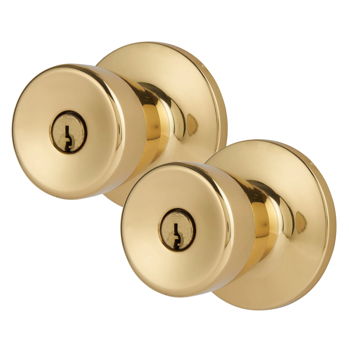 Keyed Entry Stainless Steel Tulip Doorknob Twin Pack Y244641