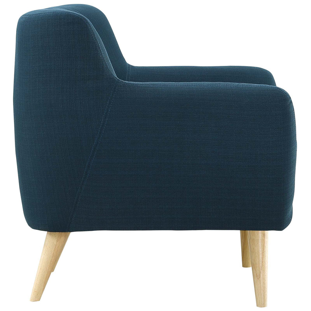 Navy Blue Fabric Armchair and Sofa Set Z51686