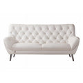 White Italian Leather Sofa Z37949