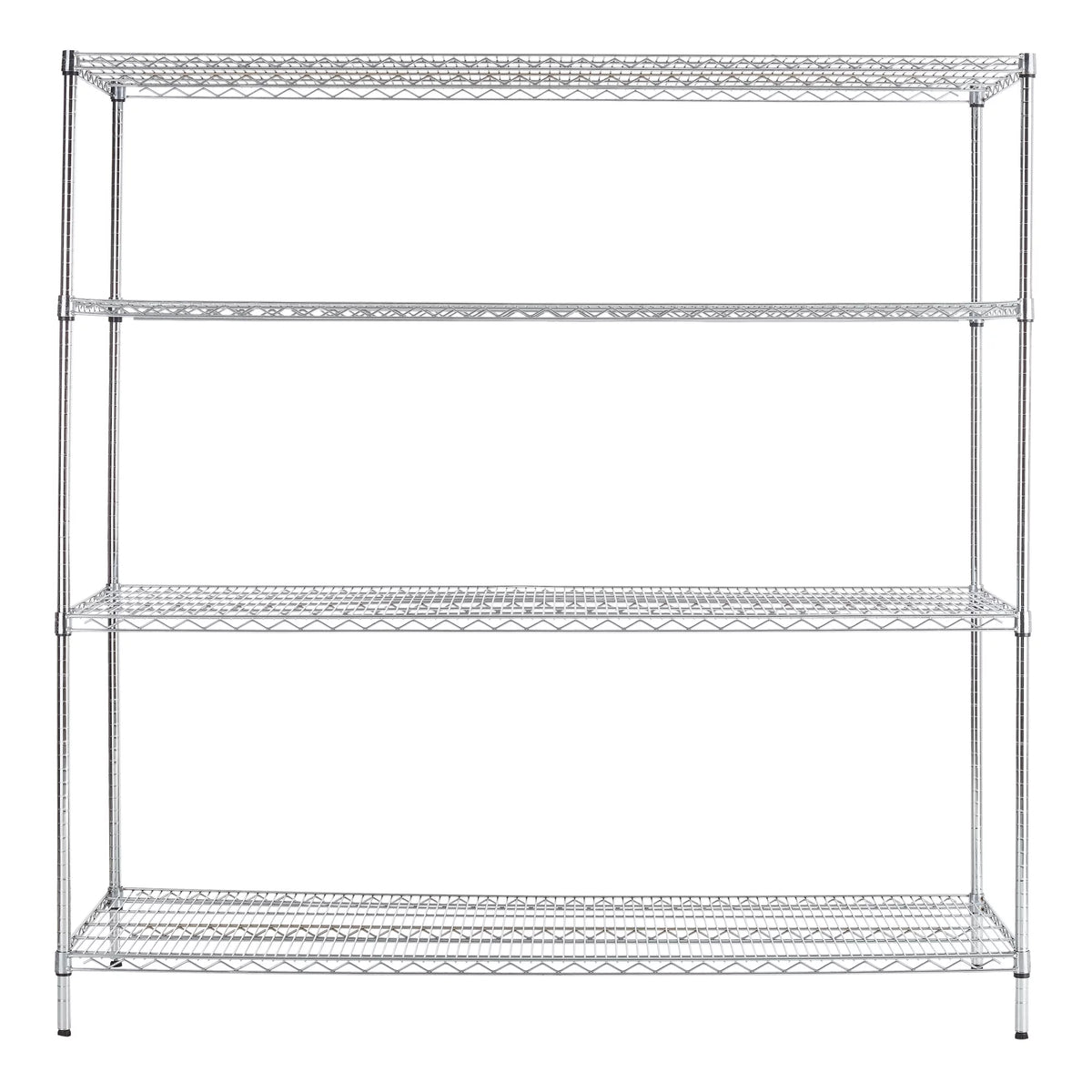 4 Shelf Wire Shelf Unit Chrome 4000 lb R720