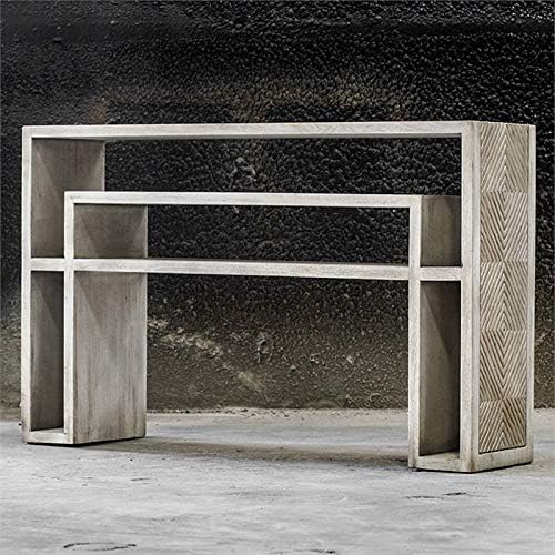 Bone White Carved Console Table G653955