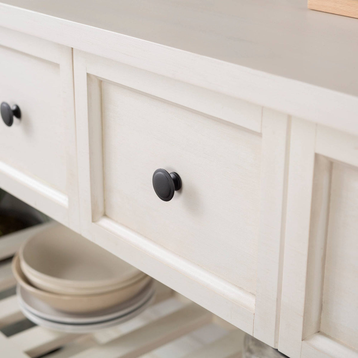 White 2 Drawer Solid Wood Buffet M975