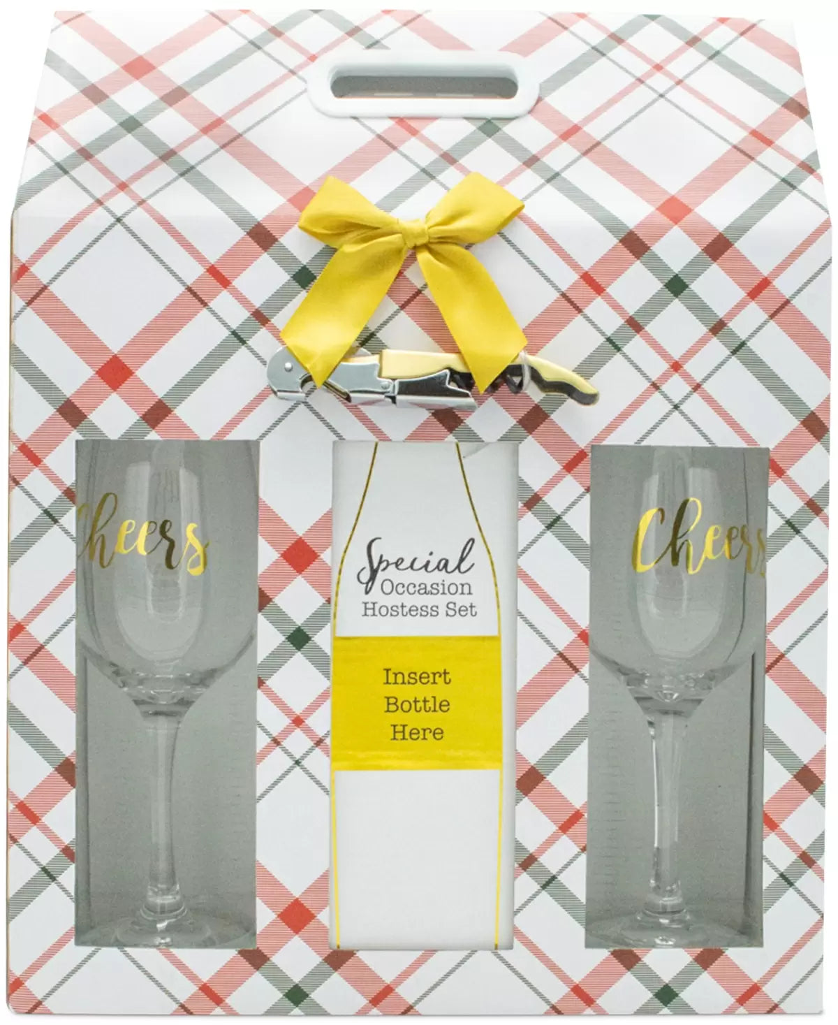 Hostess Set with Opener & 2 Stemmed Wine Glasses F584