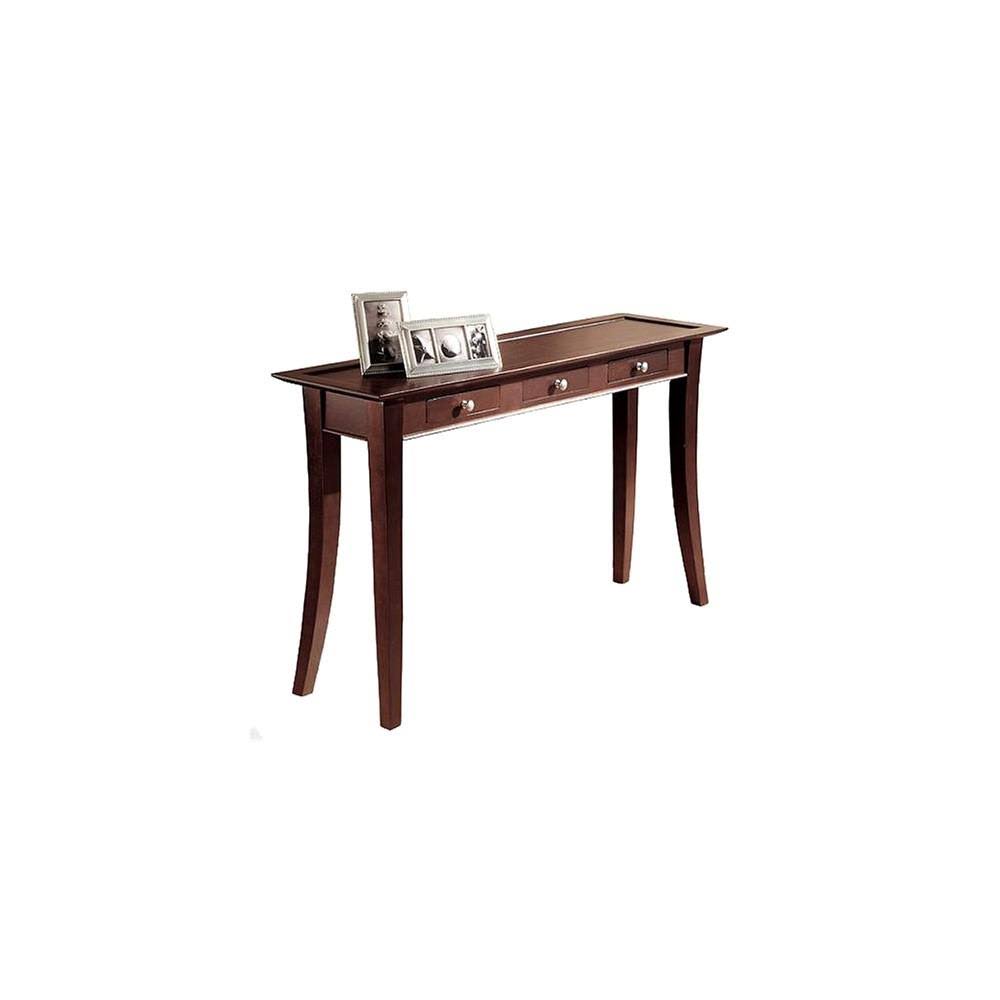 3 Drawer Console Table Dark Walnut R519367