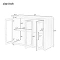 35" Tall MDF 3-door Accent Cabinet with Adjustable Shelf X569051
