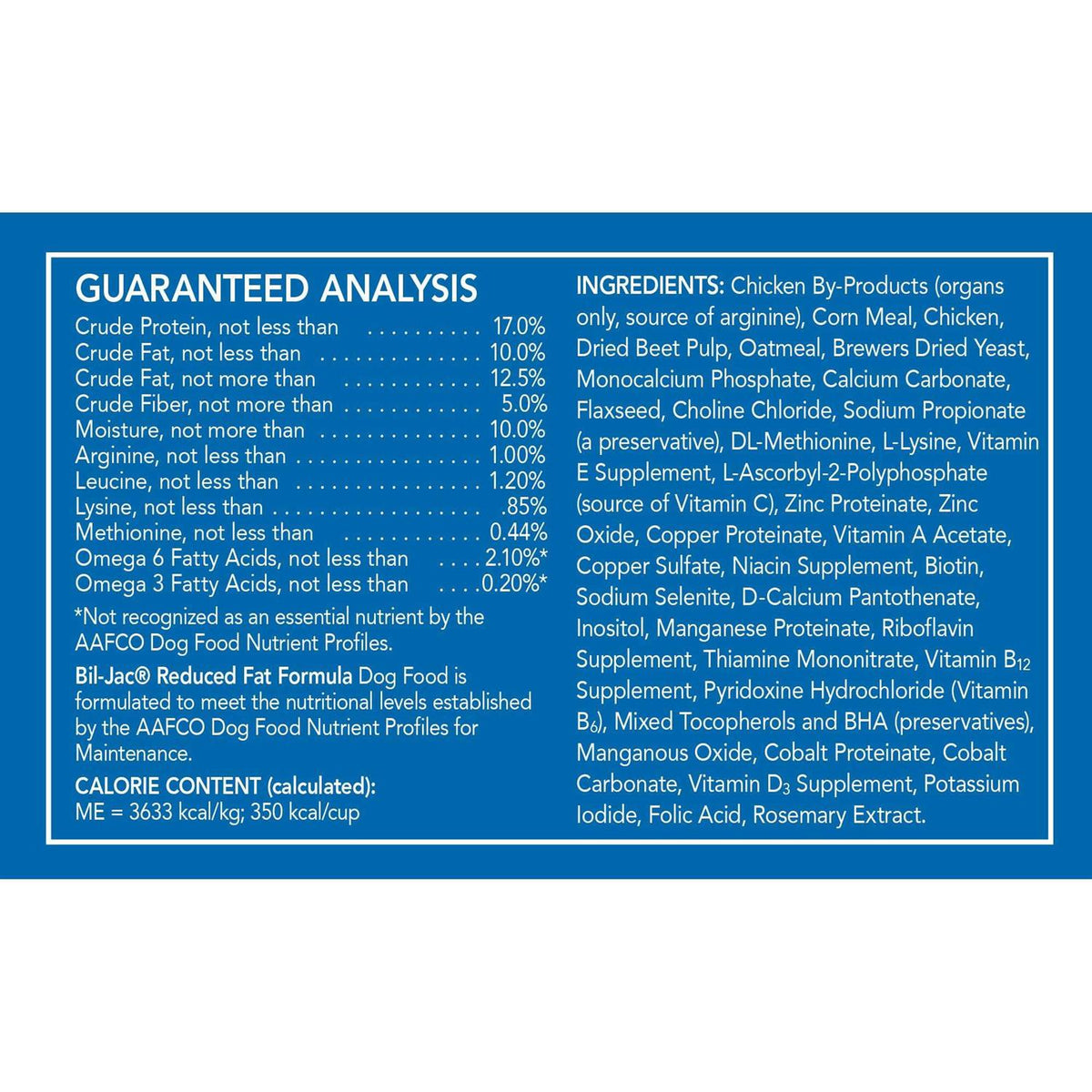 Reduced Fat Dry Dog Food G1866