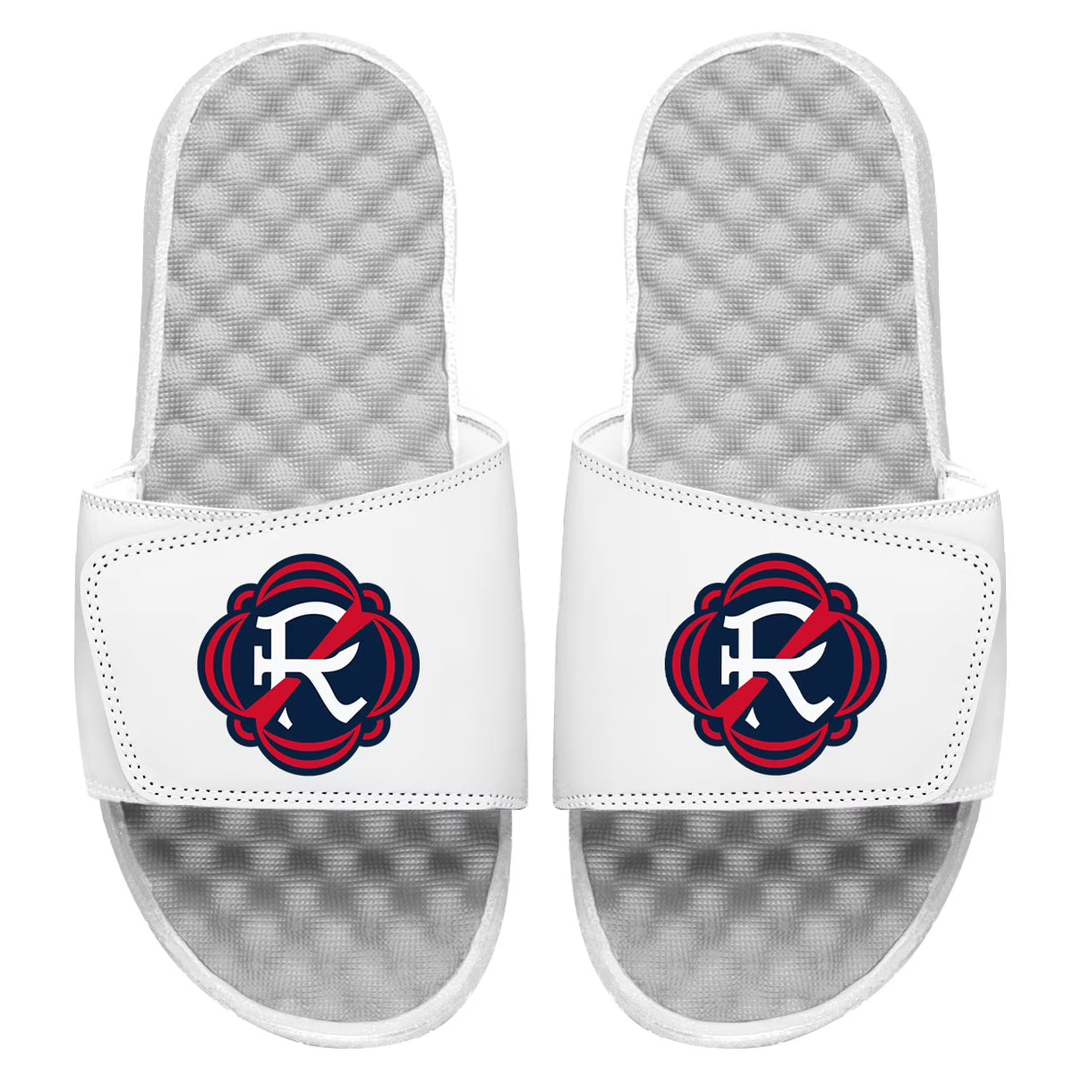 White New England Revolution Slide Sandals P821