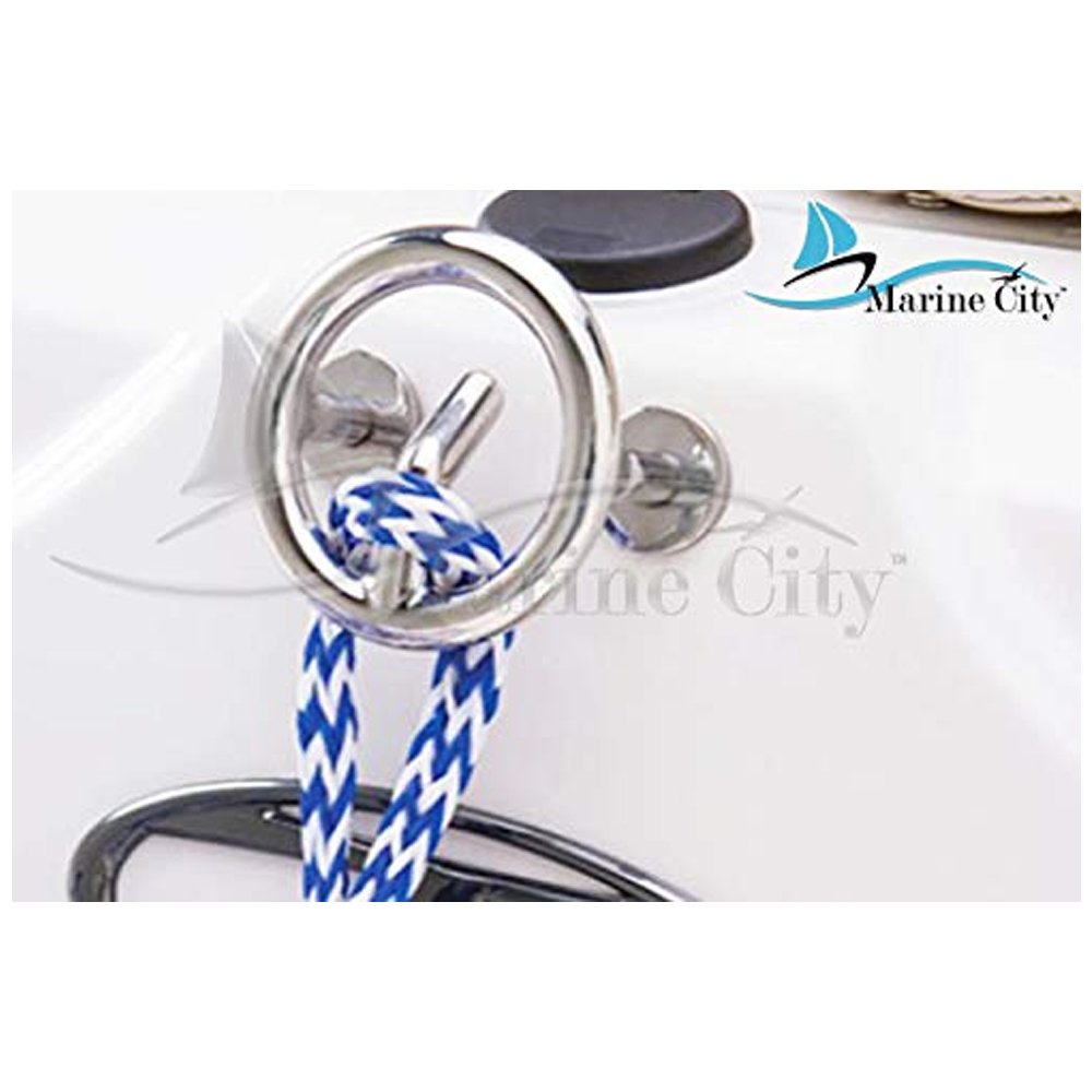 316 Stainless-Steel Transom Mount Ski Tow Hook 2 Pcs 3/8 V3580