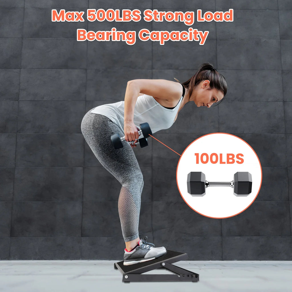 Steel Calf Stretcher Slant Board with 5 Adjustable Inclines Non-Slip Surface E103