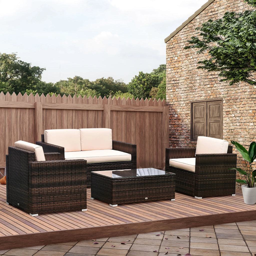 Beige 4-Piece Rattan Furniture Set I76551