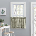 Sage Leaf Pattern Curtain Tiers 56"x24" K409964