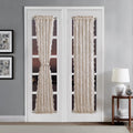Gold Linen Lace French Door Curtains J3987