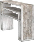 Bone White Carved Console Table G653955