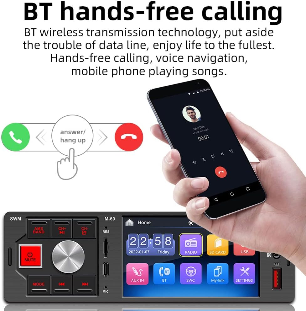 4 Inch Touching Large Display Screen Dual USB Car FM Radio MP5 Player Pack of 2 E835