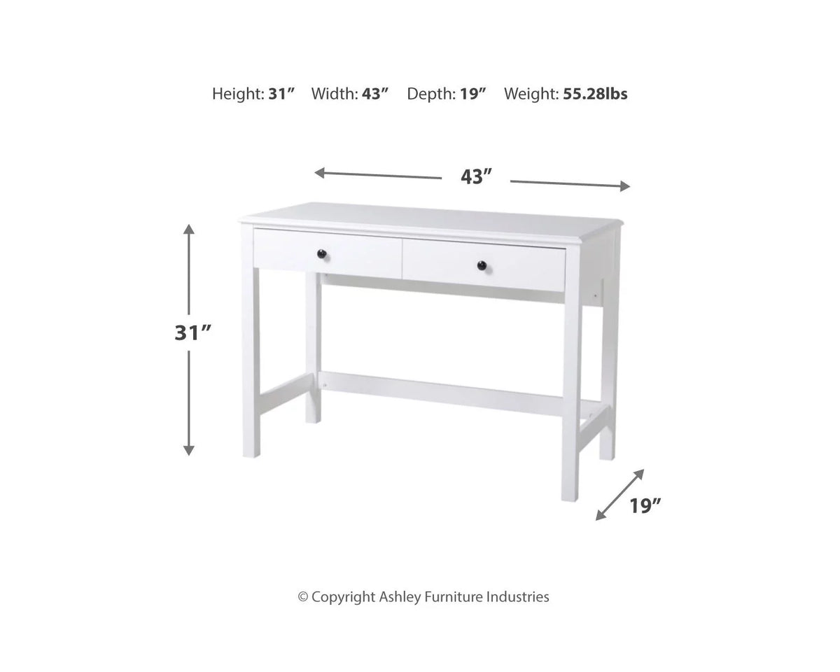 White Home Office Desk I42845