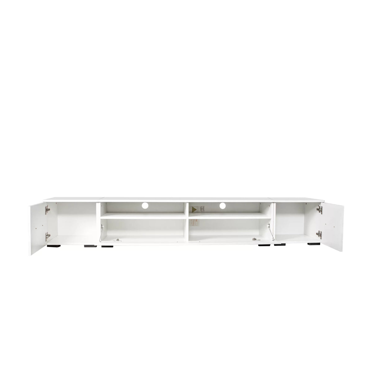 White High Gloss TV Stand with LED Lights F436