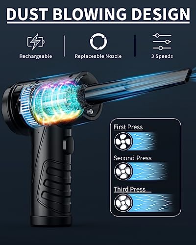 Cordless Air Duster 95000RPM 3-Speeds Rechargeable 8000mAh G331007