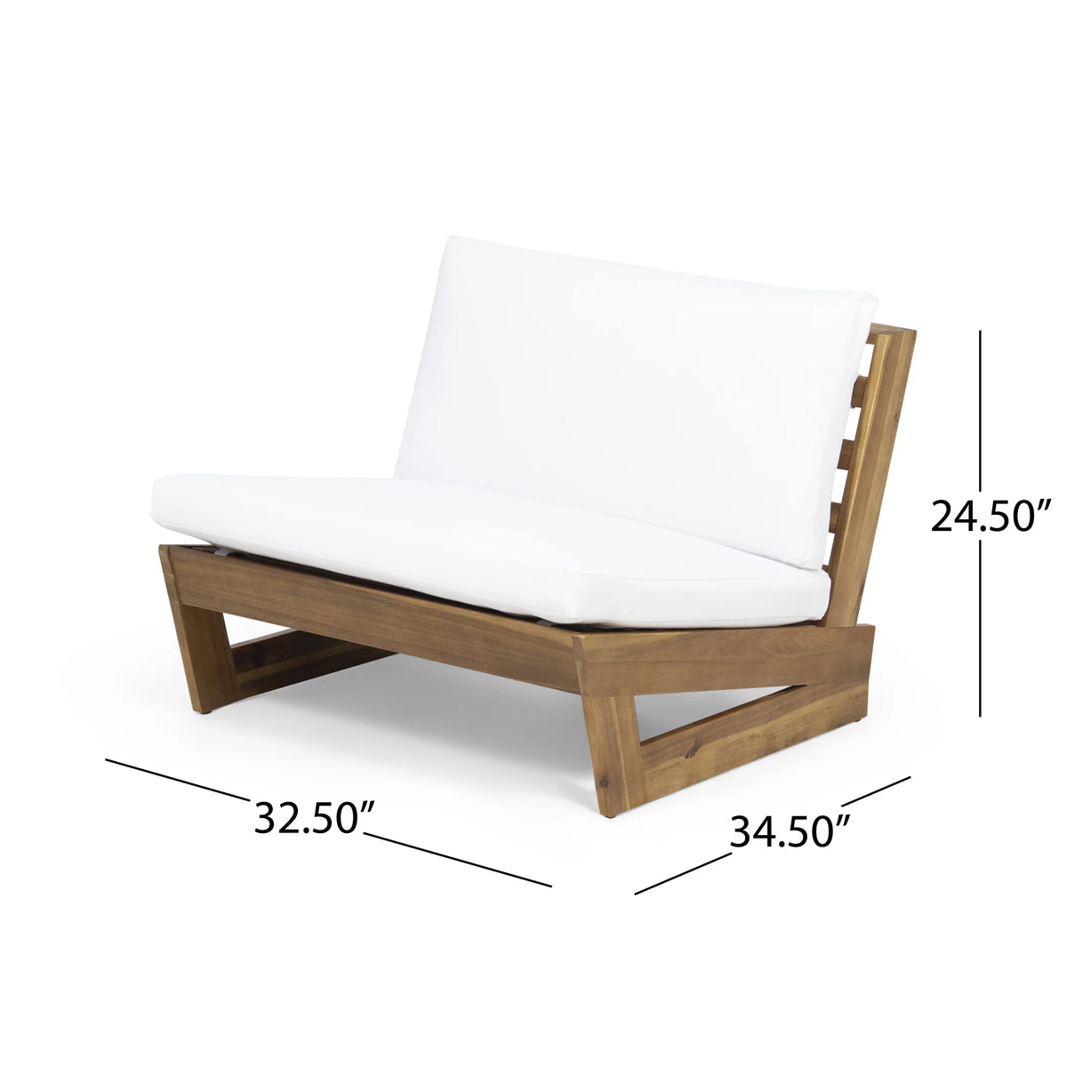 Acacia Wood Club Chair with Cushions C332