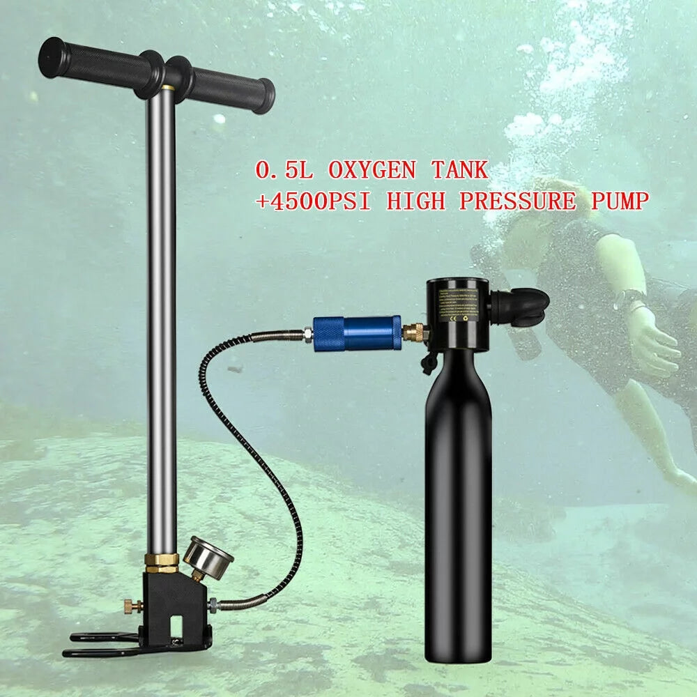 Mini Scuba Tank Diving Equipment Kit with 0.5L Oxygen Tank P78397
