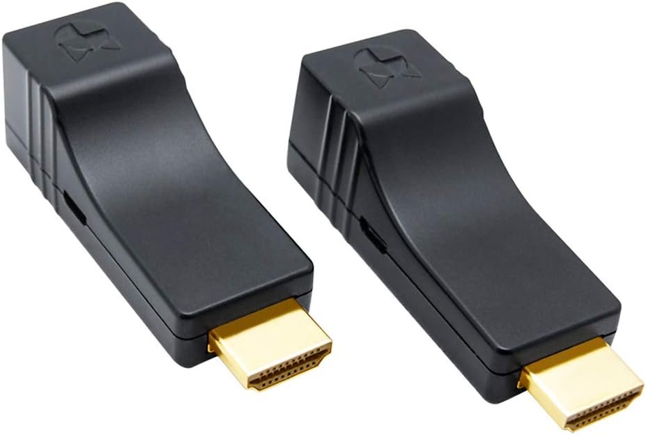 196ft 1080p HDMI Extender Over Single CAT5e/CAT6 Cable with Remote IR Control, HDMI Transmitter and Receiver Kit L611036