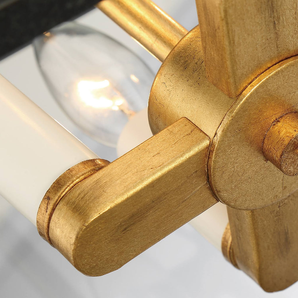 4-Light Black Antique Gold Lantern C455
