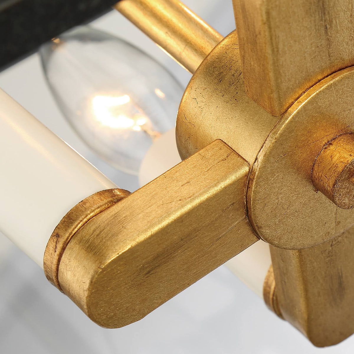 4-Light Black Antique Gold Lantern C455