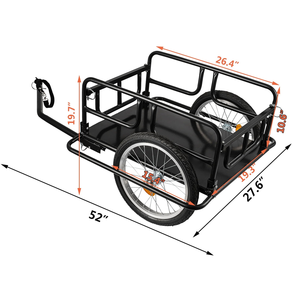 Foldable Bike Cargo Trailer with 16'' Wheels G957166