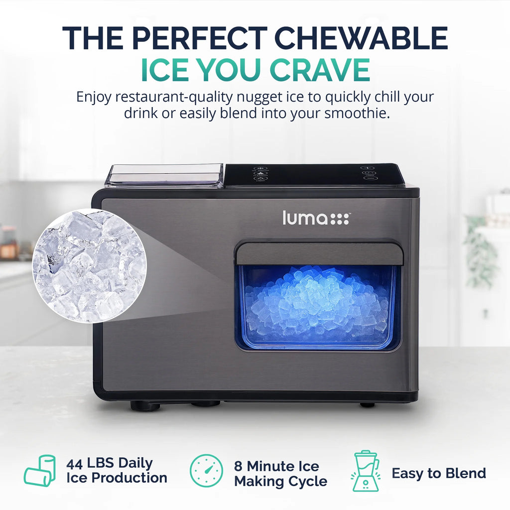 Black Stainless Steel Countertop Ice Maker B7416