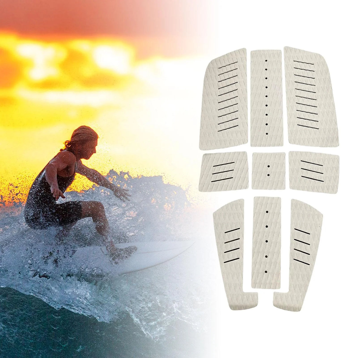 Gray Surfboard Traction Pad Y66120