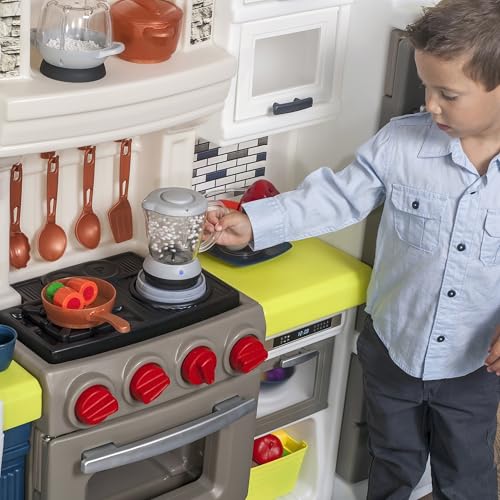 Kids Kitchen Playset with Lights and Sounds, 78 Piece Toy Accessories I69007