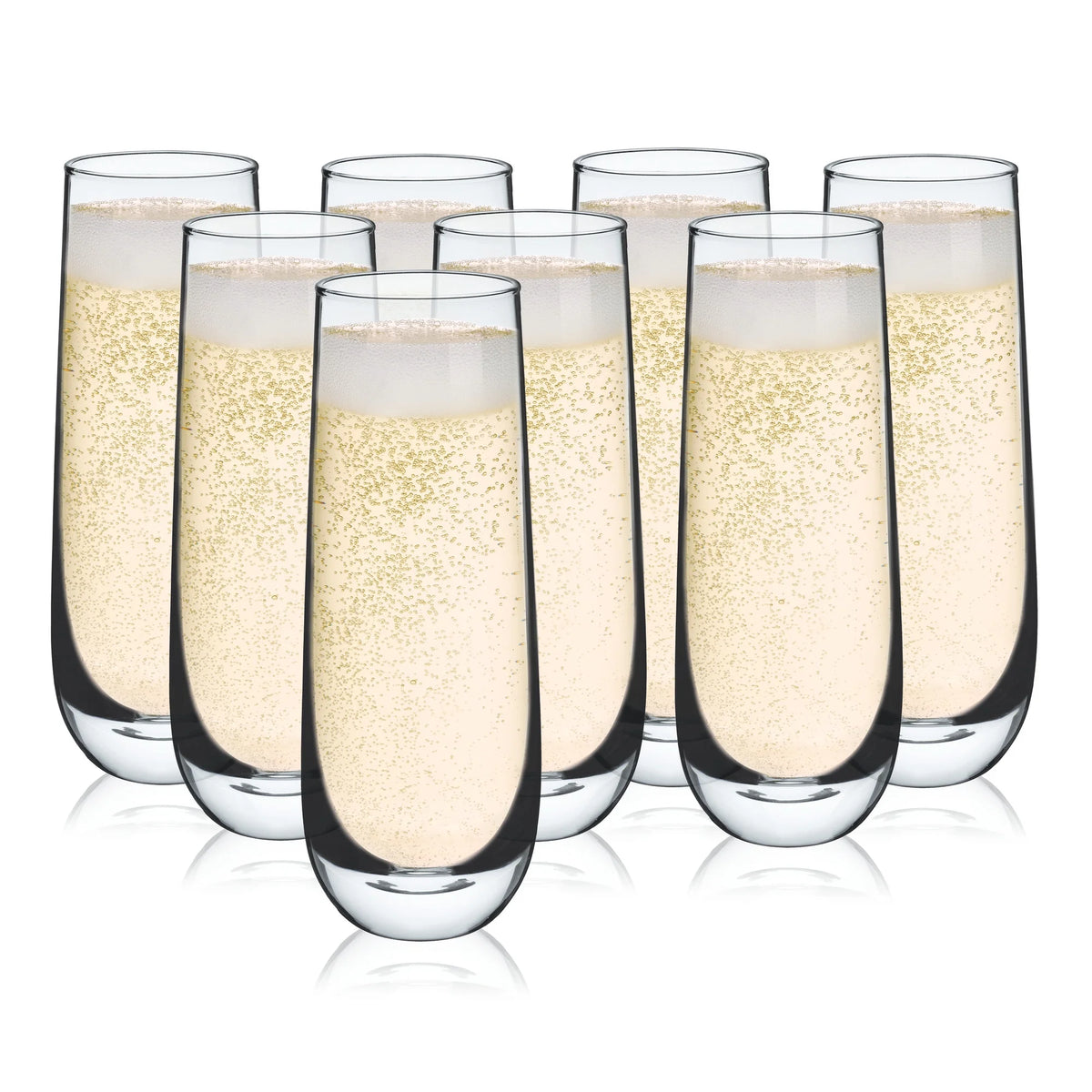 Stemless Champagne Flutes Glasses 9oz Set of 8 T3273