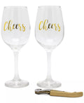 Hostess Set with Opener & 2 Stemmed Wine Glasses F584