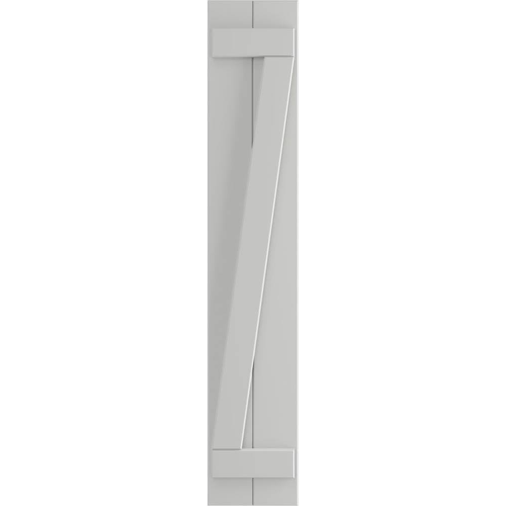 10 3/4x22W x 28x22H PVC Board-n-Batten Shutters with Z-Bar U8310