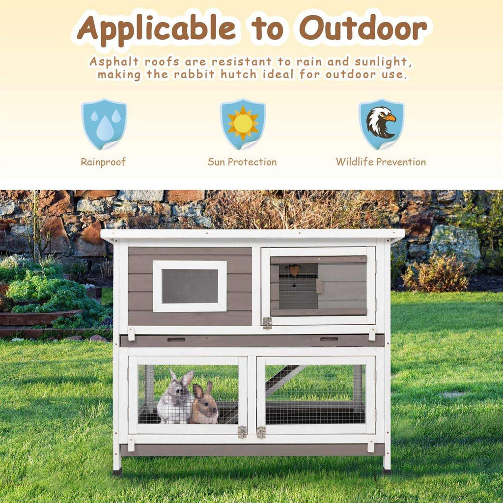 Indoor Outdoor Rabbit Hutch with Wheels N512609