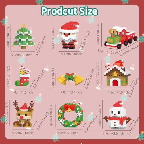 Mini Christmas Building Blocks Toys 8 Pack O91798