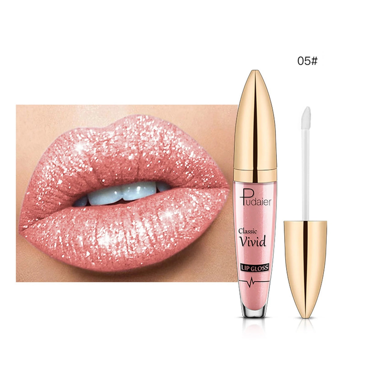 Shiny Long Lasting Glitter Lipstick, 5ml F1734