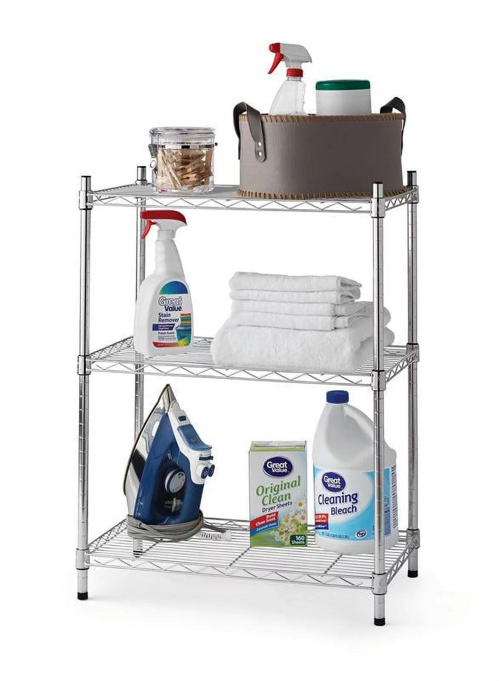 Chrome Wire 3-Tier 750lb Capacity W151554