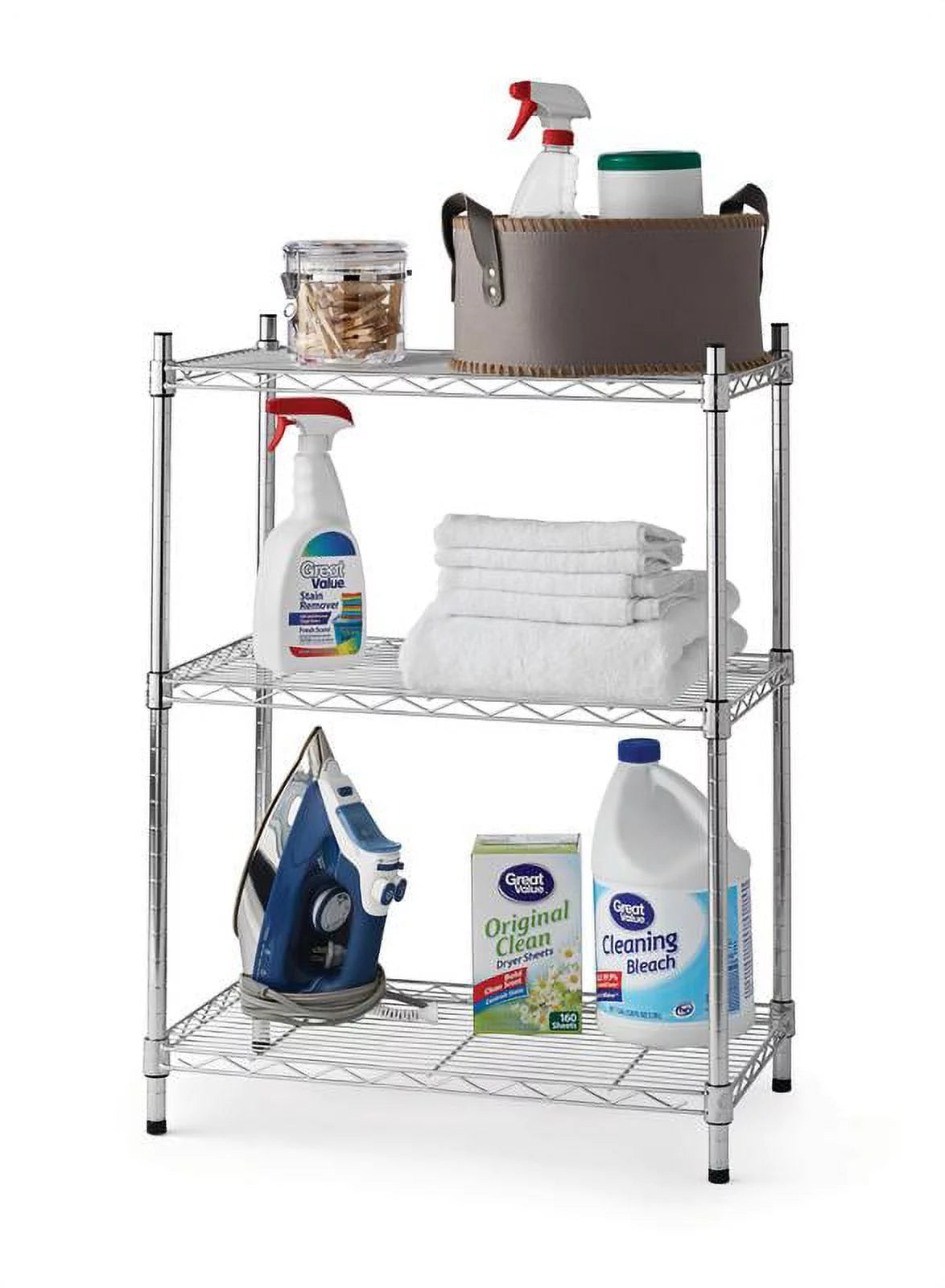 Chrome Wire 3-Tier 750lb Capacity W151554