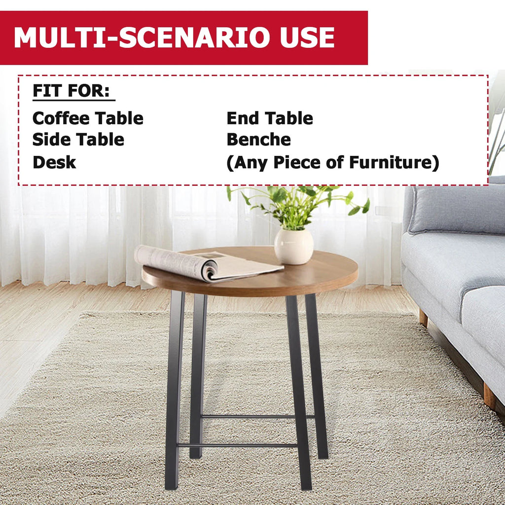 28"H×20"W Metal Table Legs Set of 2 Black F7054