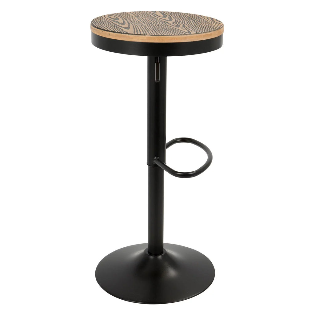 Adjustable Wood Bar Stool Set of 2 E697