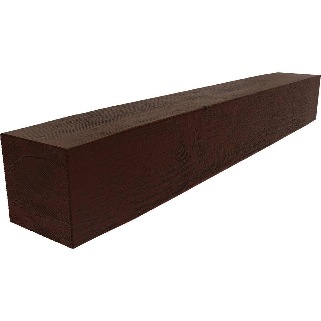 Rough Sawn Faux Wood Fireplace Mantel, Natural Pecan J261