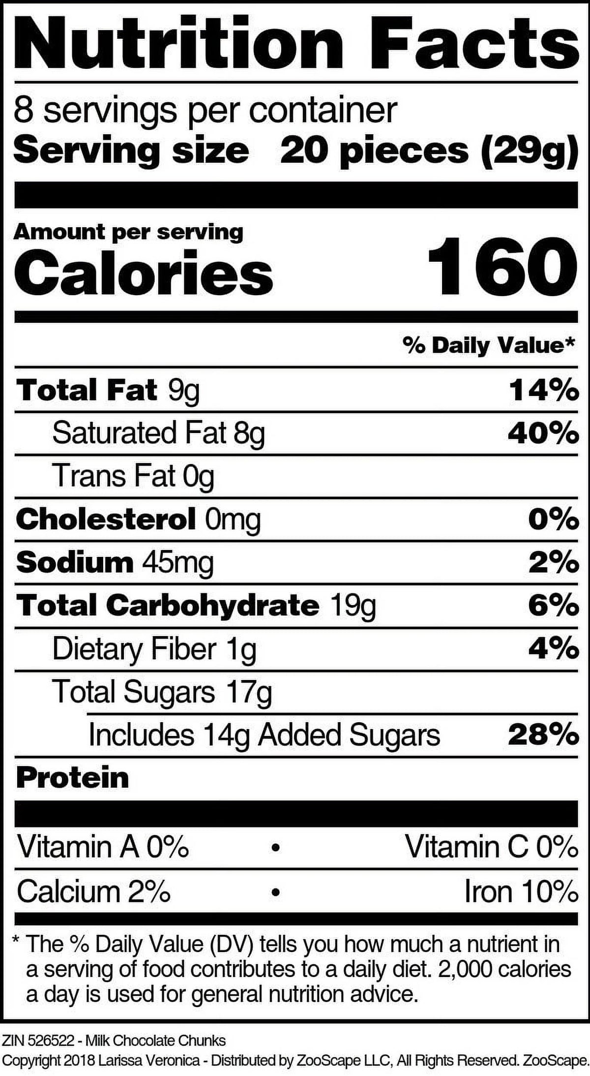 Milk Chocolate Chunks 8 oz 3-Pack S4940